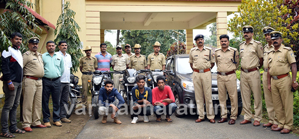 ಮಡಿಕೇರಿ : ಮೂವರು ಬೈಕ್ ಚೋರರ ಬಂಧನ